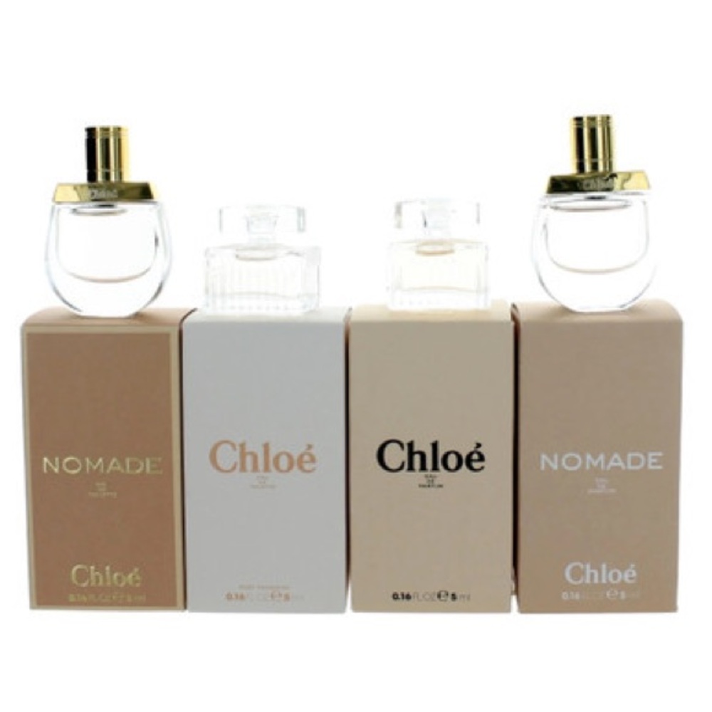 Chloe Nomade and Signature Perfume Set - Gold and Cream